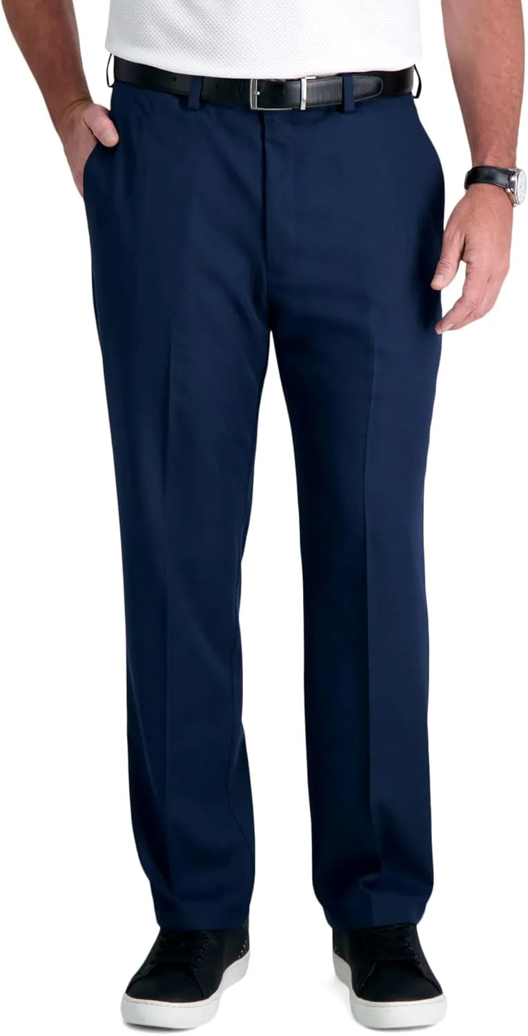 Haggar Men's Cool 18 Pro Classic Fit Flat Front Dress Casual Stretch Golf Pant (Regular and Big & Tall Sizes)
