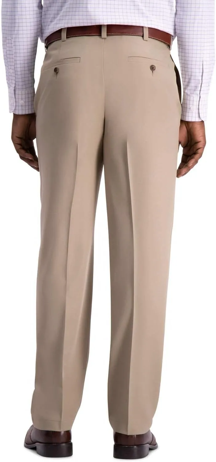 Haggar Men's Cool 18 Pro Classic Fit Flat Front Dress Casual Stretch Golf Pant (Regular and Big & Tall Sizes)