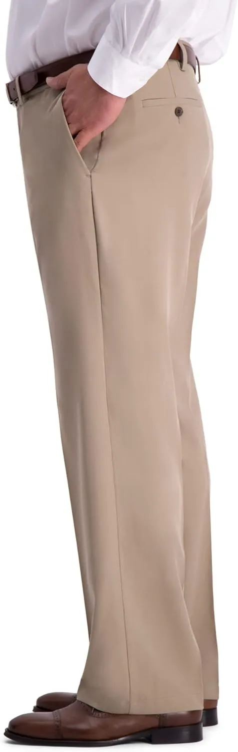 Haggar Men's Cool 18 Pro Classic Fit Flat Front Dress Casual Stretch Golf Pant (Regular and Big & Tall Sizes)