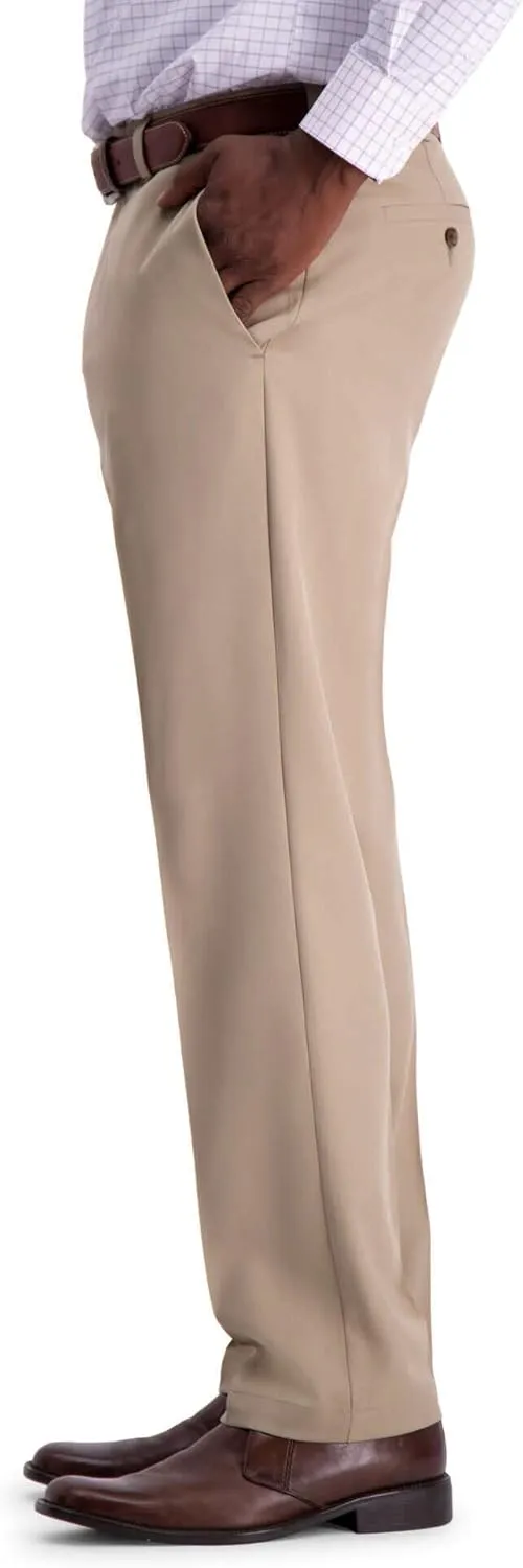 Haggar Men's Cool 18 Pro Classic Fit Flat Front Dress Casual Stretch Golf Pant (Regular and Big & Tall Sizes)