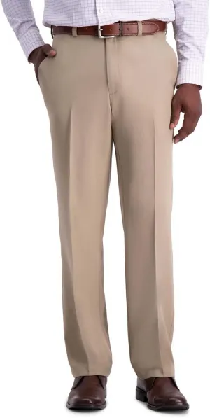 Haggar Men's Cool 18 Pro Classic Fit Flat Front Dress Casual Stretch Golf Pant (Regular and Big & Tall Sizes)
