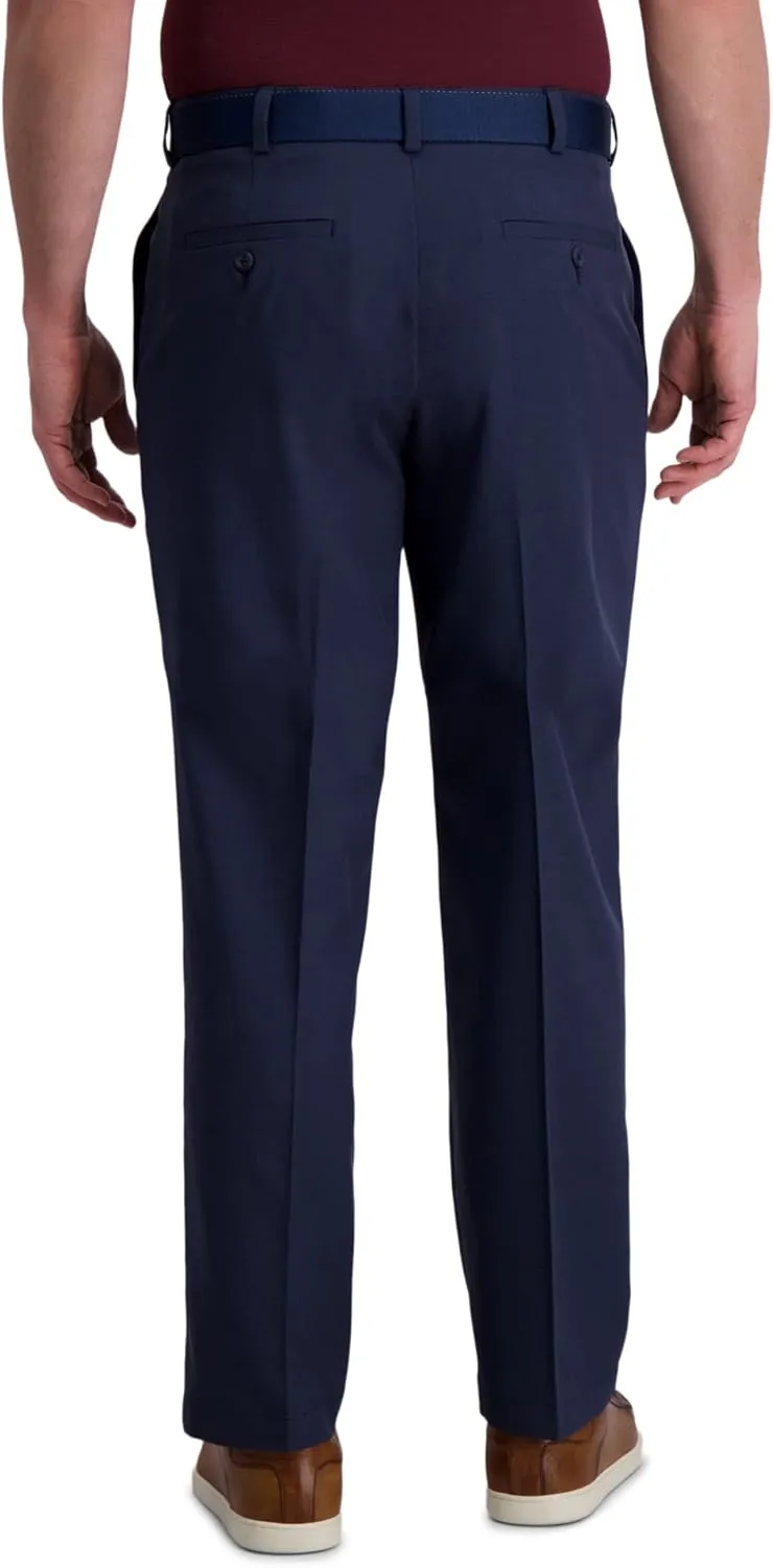 Haggar Men's Cool Right Performance Flex Classic Fit Pleat Front Pant (Regular and Big and Tall Sizes)