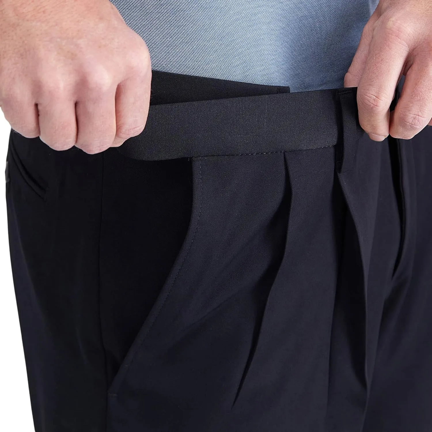 Haggar mens Mynx Gabardine Hidden Expandable Waistband Classic Fit Front Pleated Dress Pant