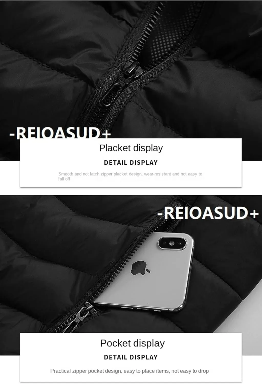 Heated Hoodie for Men and Women,Heated Jacket with 3 Heating Levels, 9 Heating Zones Heated Down Hooded Coat