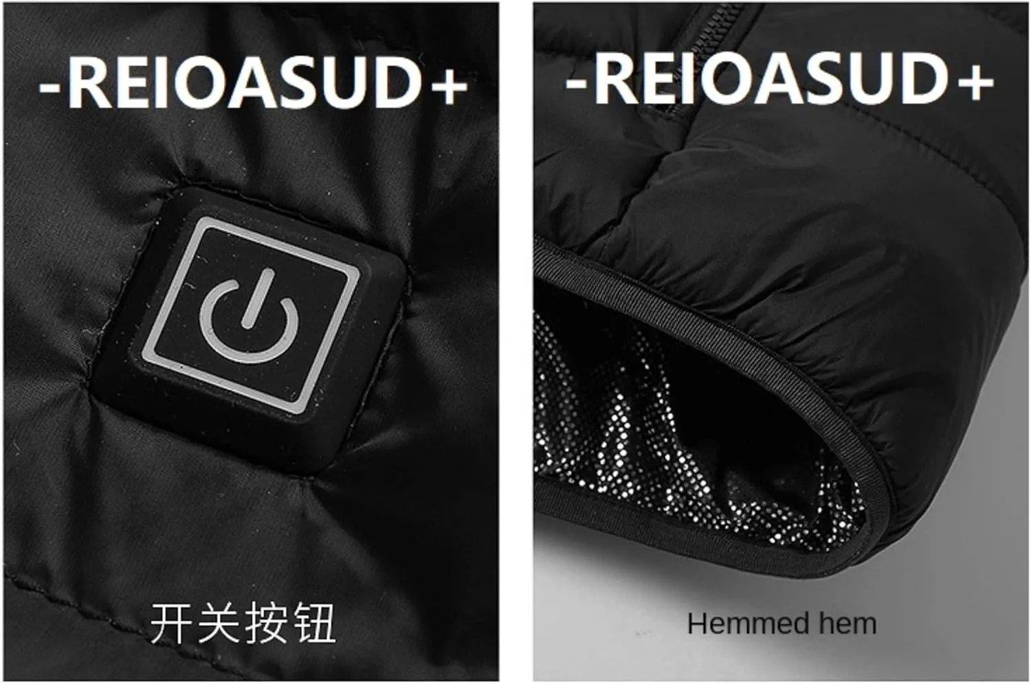 Heated Hoodie for Men and Women,Heated Jacket with 3 Heating Levels, 9 Heating Zones Heated Down Hooded Coat
