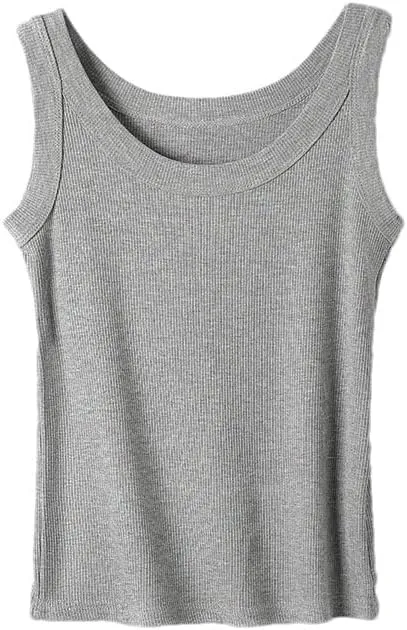 Hgvcfcv Women Camisole Solid Knit Round Neck Camis Casual Tank Tops