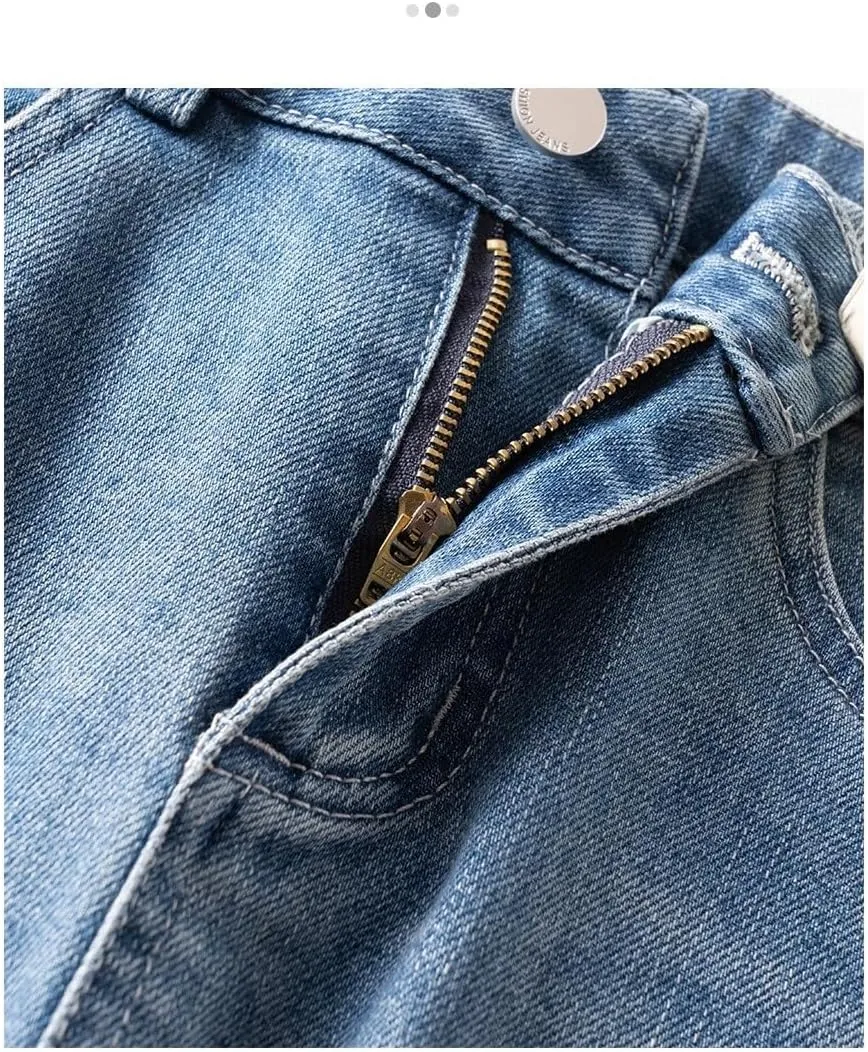 High-Waisted Denim Skirt for Women  Slimming Straight-Cut Midi Over-the-Knee Bodycon Skirt for Summer