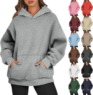 Hoodies for Women Trendy Oversized Hoodie Long Sleeve Y2k Hoodies Sweatshirt with Pockets Fleece Loose Fit Hoodie