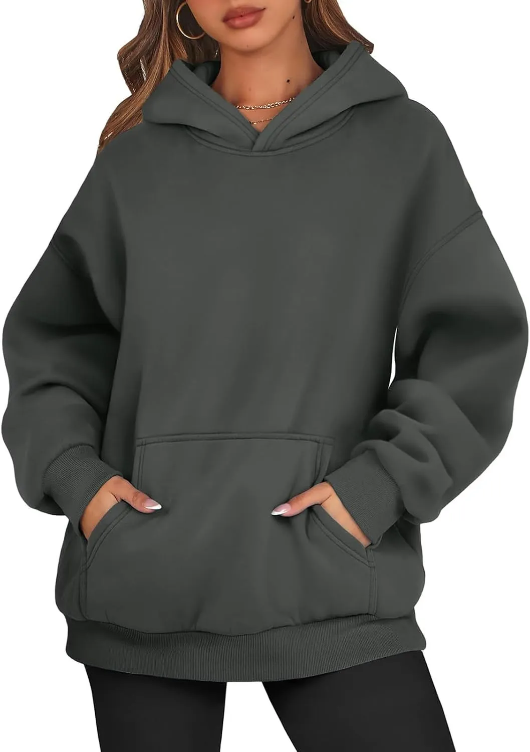 Hoodies for Women Trendy Oversized Hoodie Long Sleeve Y2k Hoodies Sweatshirt with Pockets Fleece Loose Fit Hoodie