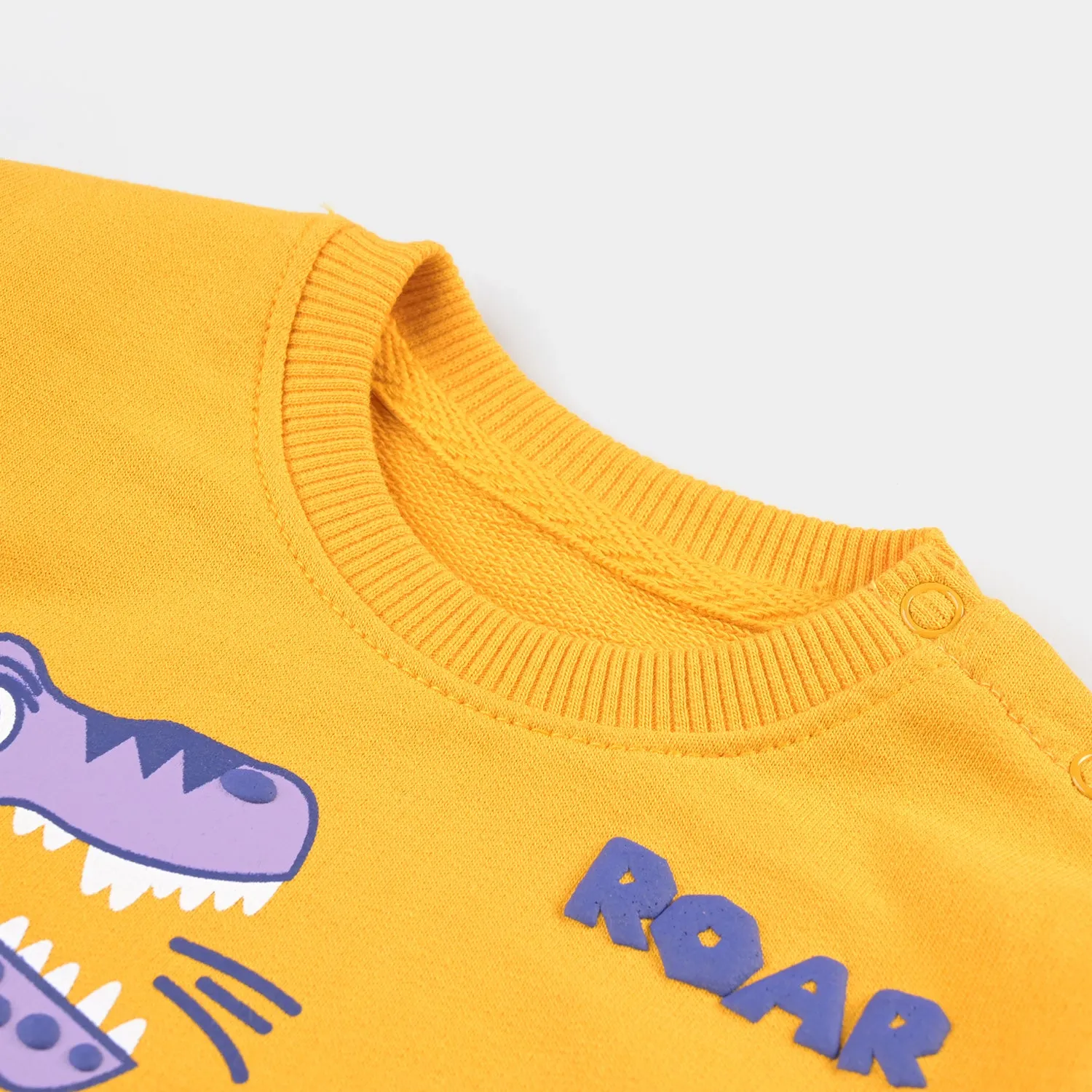 Infant Boys Cotton Terry Sweatshirt Dino-Citrus