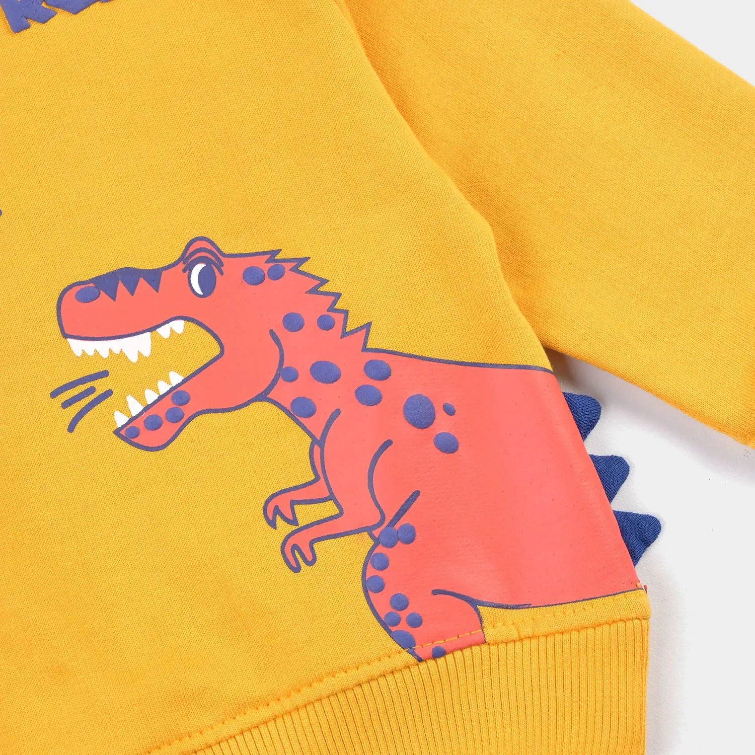 Infant Boys Cotton Terry Sweatshirt Dino-Citrus