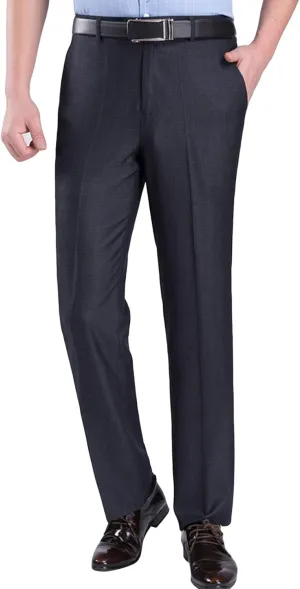 JEShifangjiusu Men's Classic-Fit Wrinkle-Resistant Chino Pant Flex Flat Front Straight Fit Pant Double Pleated Dress Pants