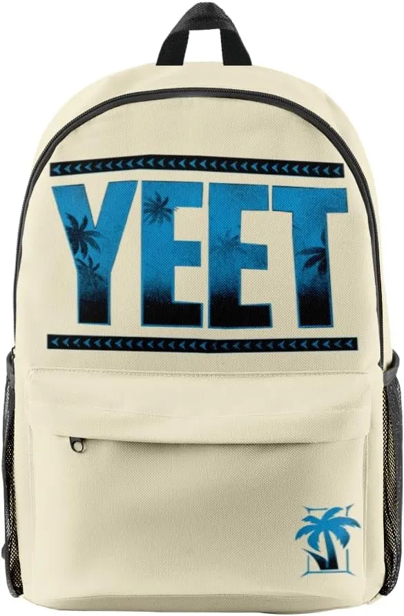 Jey Uso Yeet Backpack Women Men Rucksack Unisex Travel Bag Packsack Harajuku Casual Daypack Fashion Bags (Beige,One Size)