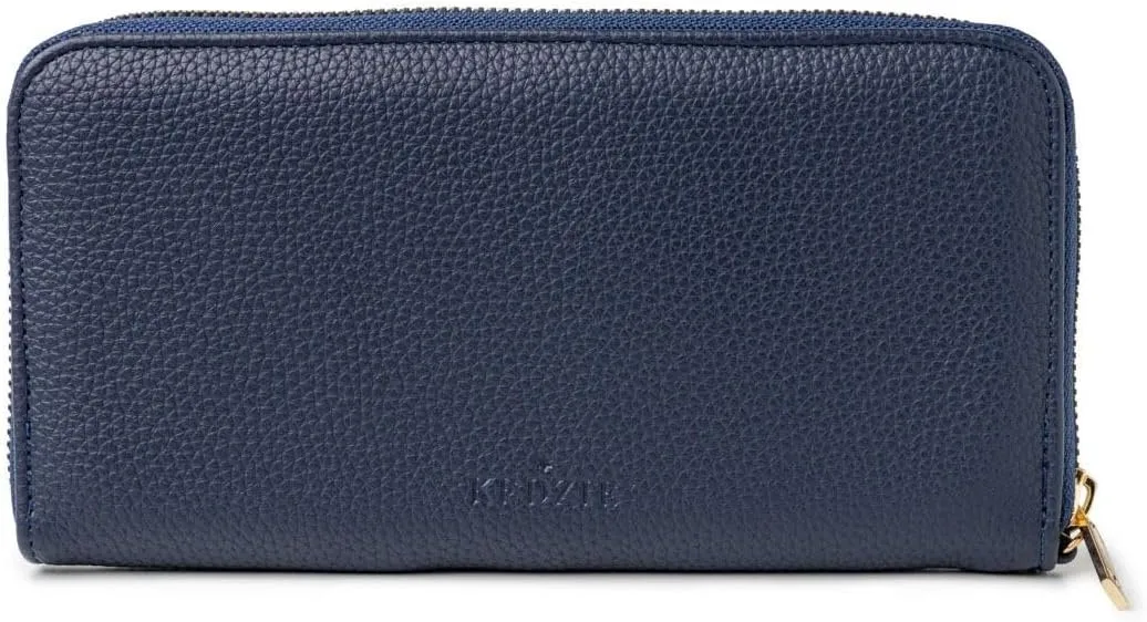 KEDZIE Eclipse Vegan Leather Zip-Around Clutch Wallet Credit Card Holder Phone Wristlet for Women