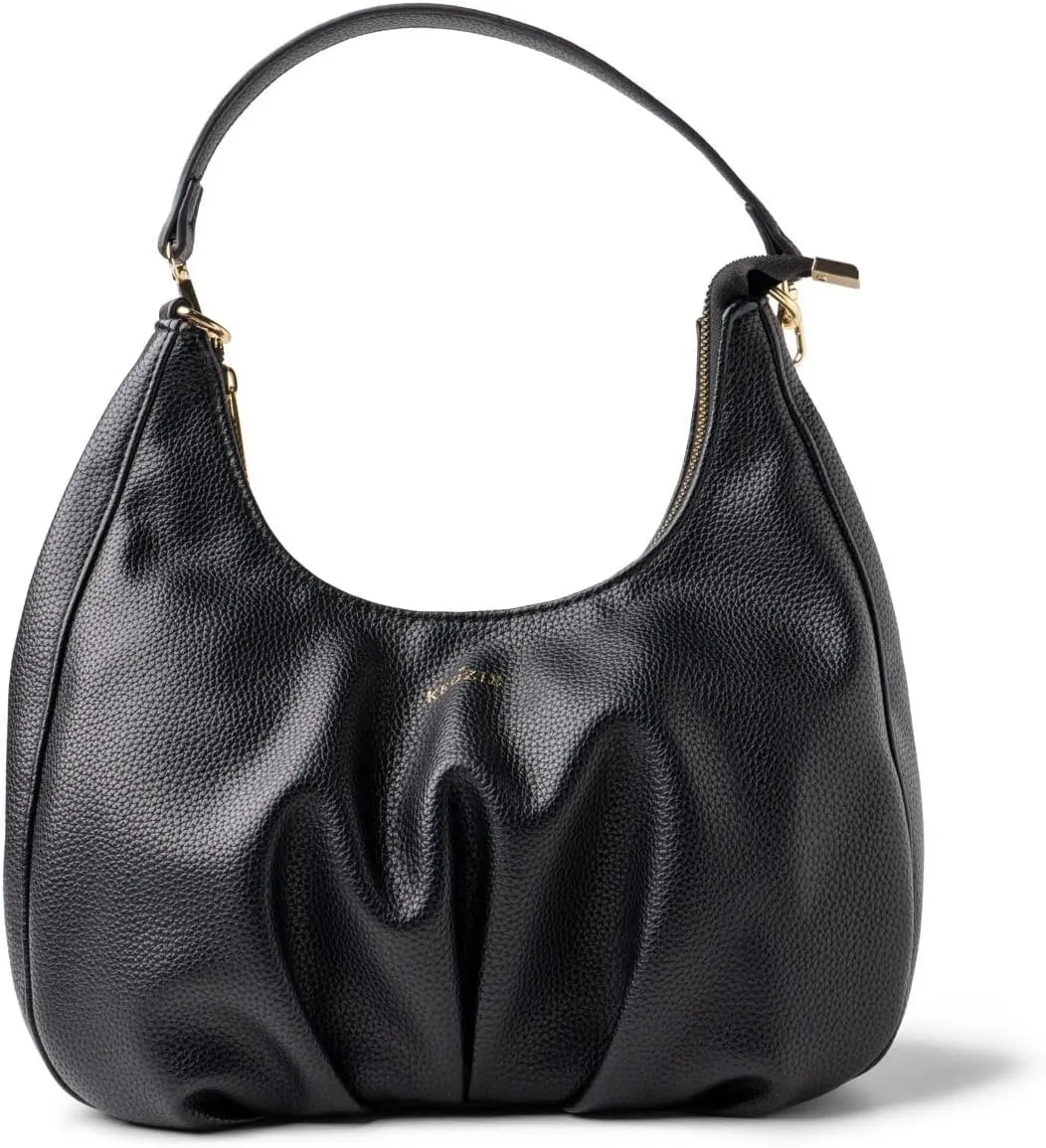 KEDZIE Elle Shoulder Bag Vegan Leather Crossbody Purse for Women - Black