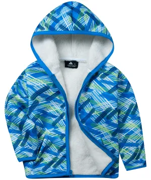 Kid's Toddler's Velvet Full Zip Up Printed Hoodie-ZPK006145