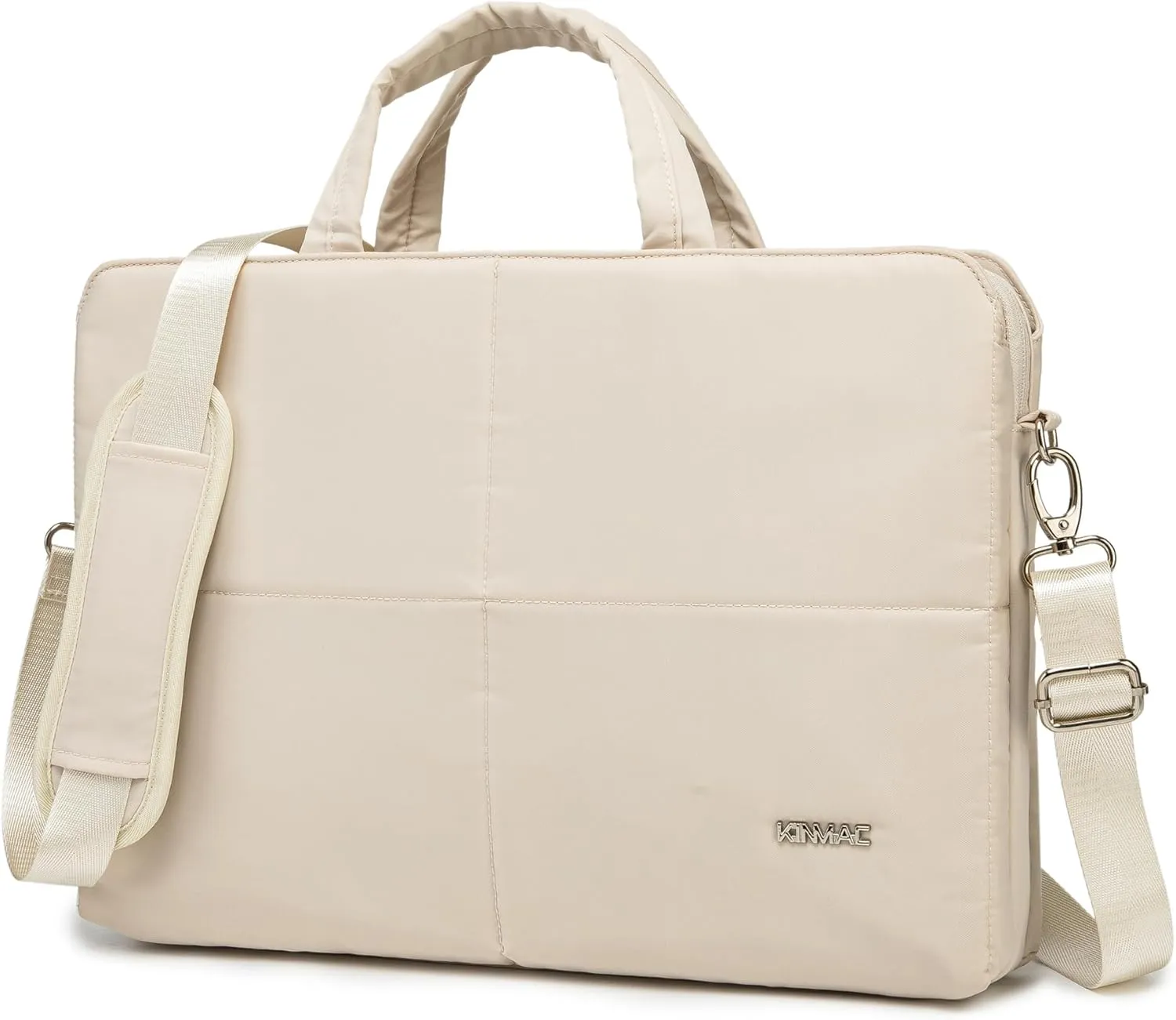 Kinmac 360 Protective Full Cushioned Muti-Compartments Laptop Shoulder Case Bag Briefcase For 16 inch HP,Lenovo,Dell,ASUS,Acer Ultrabook and Business Laptop (Beige)