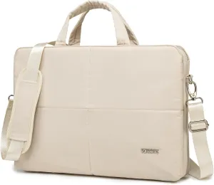 Kinmac 360 Protective Full Cushioned Muti-Compartments Laptop Shoulder Case Bag Briefcase For 16 inch HP,Lenovo,Dell,ASUS,Acer Ultrabook and Business Laptop (Beige)