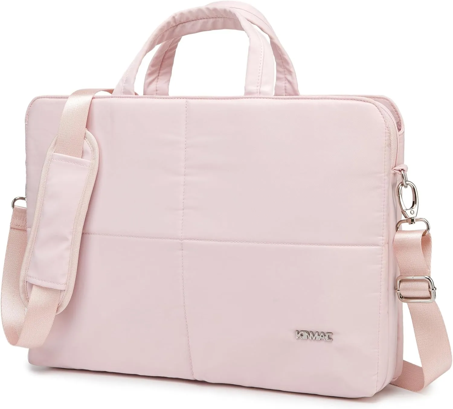 Kinmac 360 Protective Full Cushioned Muti-Compartments Laptop Shoulder Case Bag Briefcase For 16 inch HP,Lenovo,Dell,ASUS,Acer Ultrabook and Business Laptop (Pink)