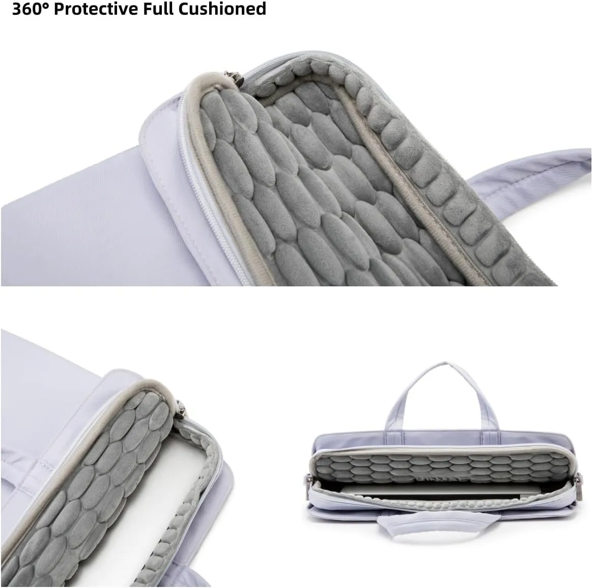 Kinmac 360 Protective Full Cushioned Muti-Compartments Laptop Shoulder Case Bag Briefcase For 16 inch HP,Lenovo,Dell,ASUS,Acer Ultrabook and Business Laptop (Purple)