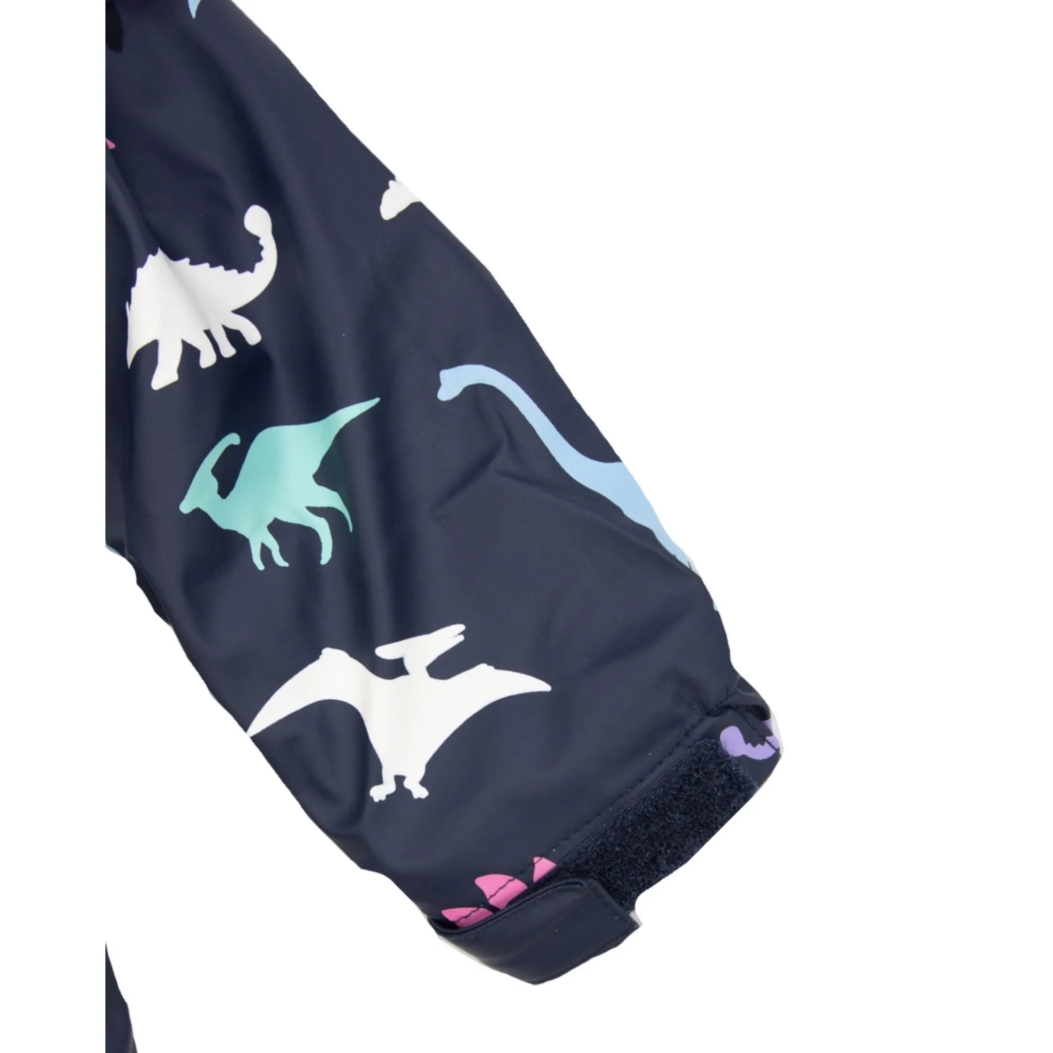 Korango Girl Dino Colour Change Raincoat - Navy