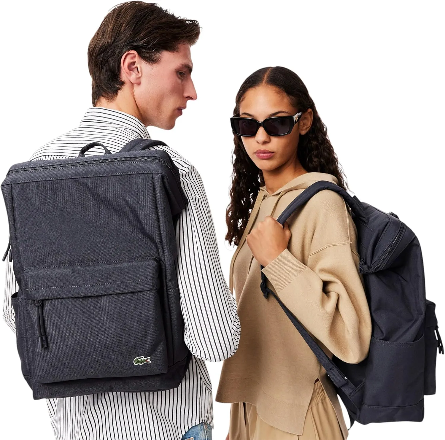 Lacoste Unisex Neocroc Rectangular Backpack, Dark Sapphire, One Size