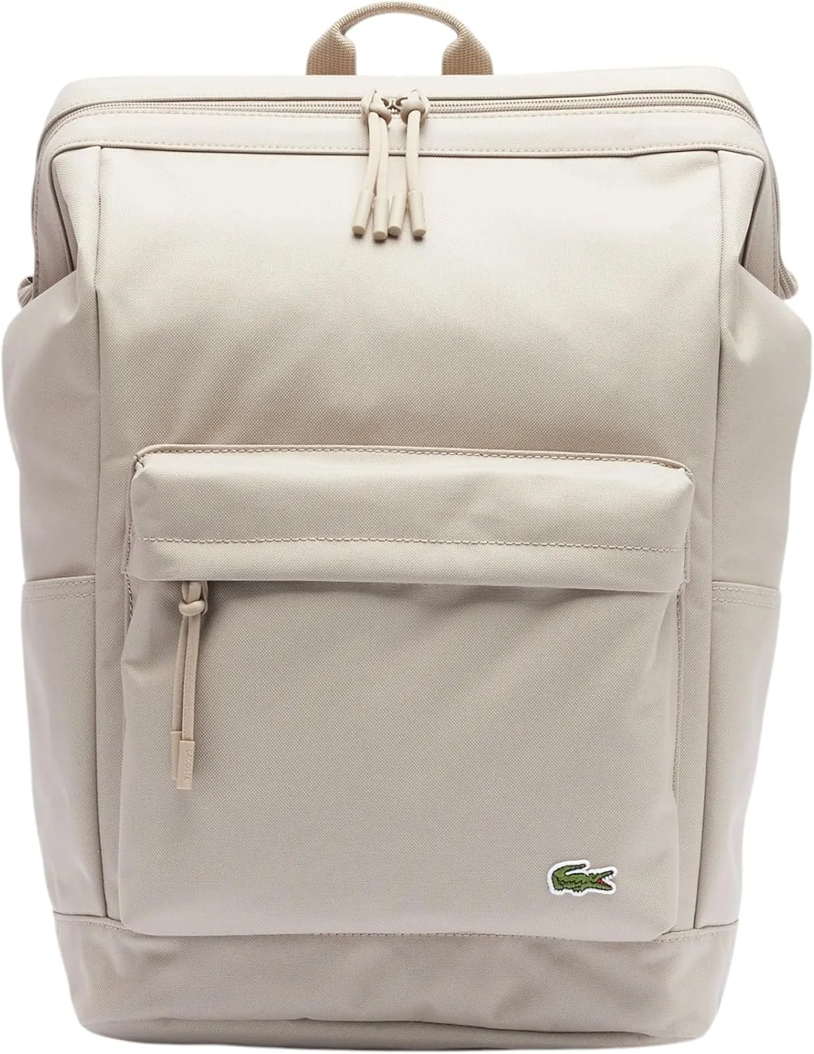 Lacoste Unisex Neocroc Rectangular Backpack, Roasted Cashew, One Size