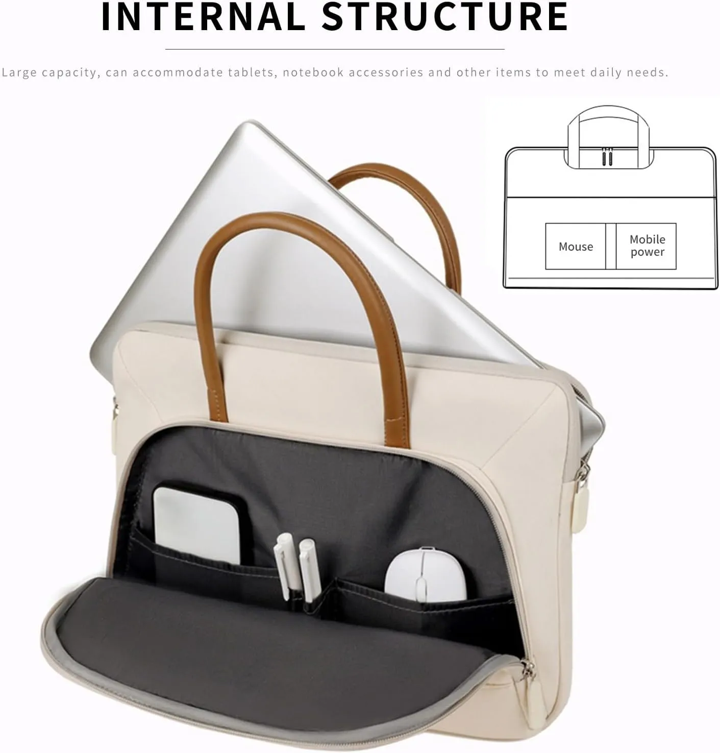 Laptop Bag for Women, Elegant Messenger Briefcase Computer Bag for Office Travel Business