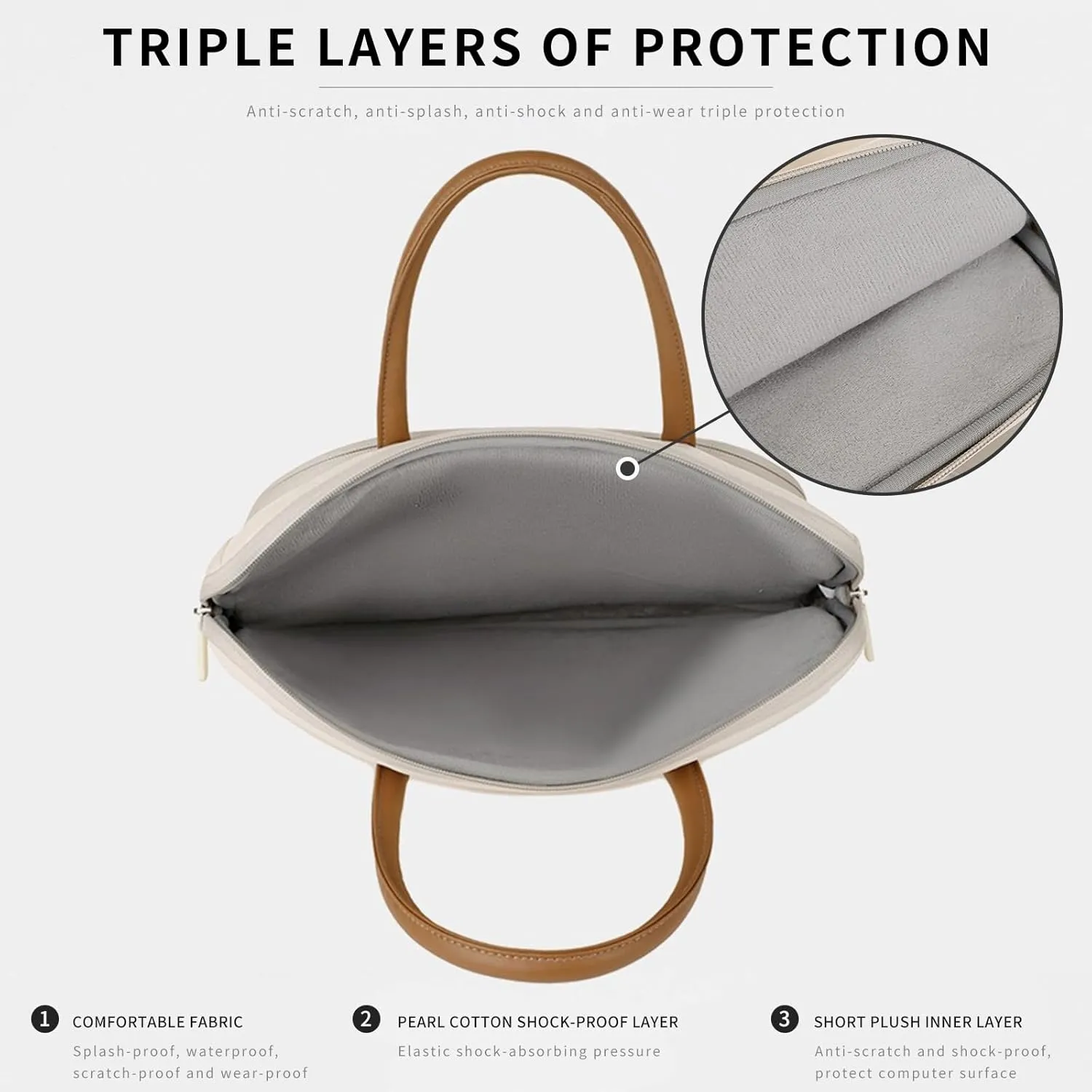Laptop Bag for Women, Elegant Messenger Briefcase Computer Bag for Office Travel Business