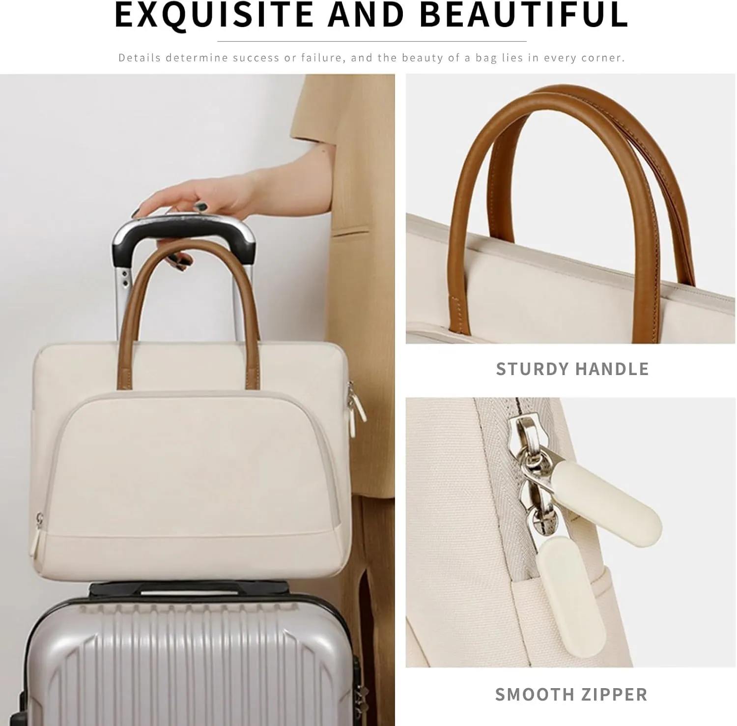 Laptop Bag for Women, Elegant Messenger Briefcase Computer Bag for Office Travel Business