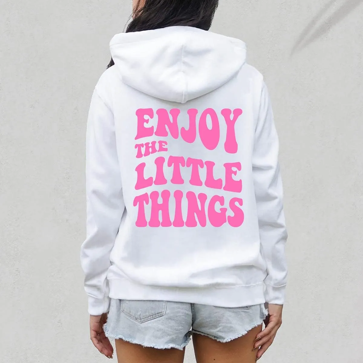 LASFOUR Oversized Trendy Hoodie For Teen Girls, Oversized Sweatshirt, Preppy Sweatshirt, Sweatshirts With Sayings On Back