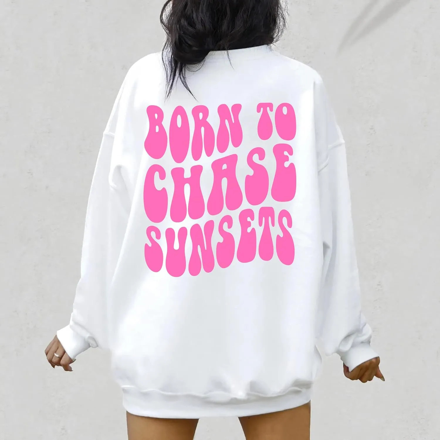 LASFOUR Oversized Trendy Hoodie For Teen Girls, Oversized Sweatshirt, Preppy Sweatshirt, Sweatshirts With Sayings On Back
