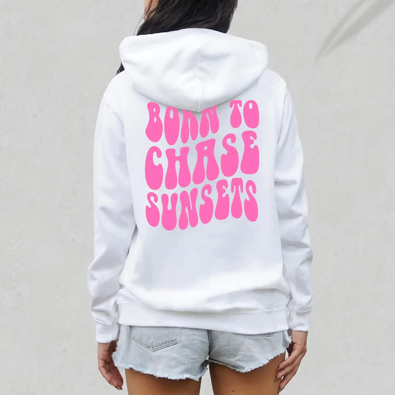 LASFOUR Oversized Trendy Hoodie For Teen Girls, Oversized Sweatshirt, Preppy Sweatshirt, Sweatshirts With Sayings On Back