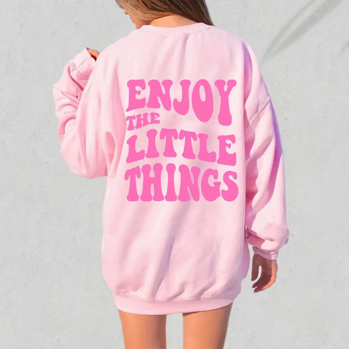 LASFOUR Oversized Trendy Hoodie For Teen Girls, Oversized Sweatshirt, Preppy Sweatshirt, Sweatshirts With Sayings On Back