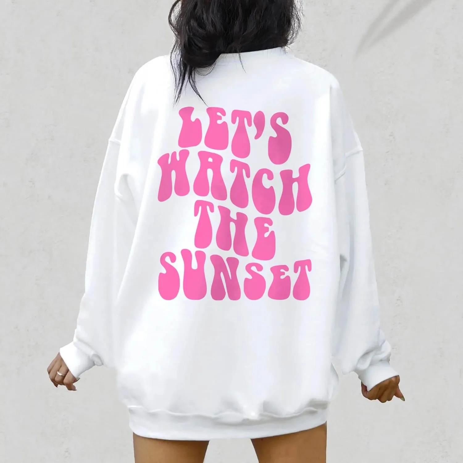 LASFOUR Oversized Trendy Hoodie For Teen Girls, Oversized Sweatshirt, Preppy Sweatshirt, Sweatshirts With Sayings On Back
