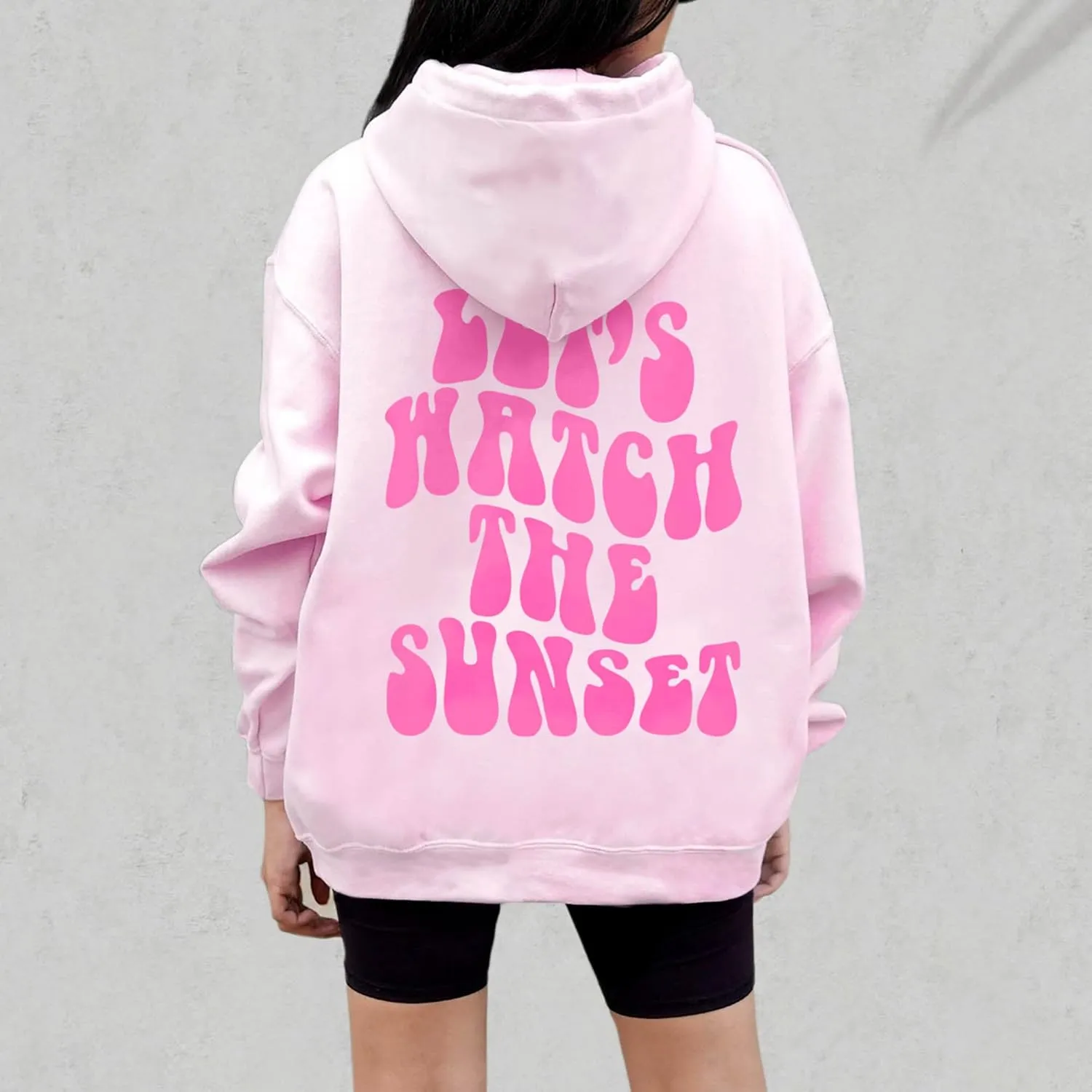 LASFOUR Oversized Trendy Hoodie For Teen Girls, Oversized Sweatshirt, Preppy Sweatshirt, Sweatshirts With Sayings On Back