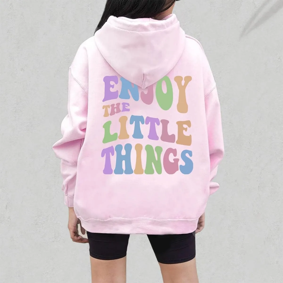 LASFOUR Oversized Trendy Hoodie For Teen Girls, Oversized Sweatshirt, Preppy Sweatshirt, Sweatshirts With Sayings On Back