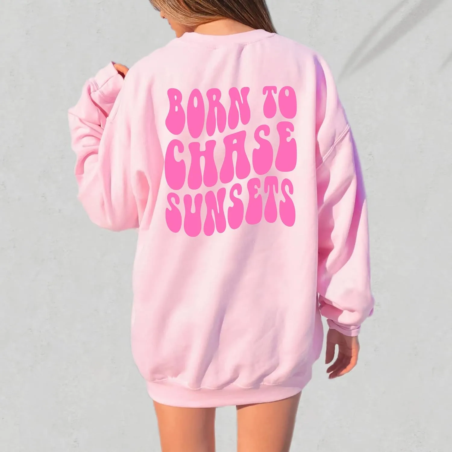 LASFOUR Oversized Trendy Hoodie For Teen Girls, Oversized Sweatshirt, Preppy Sweatshirt, Sweatshirts With Sayings On Back
