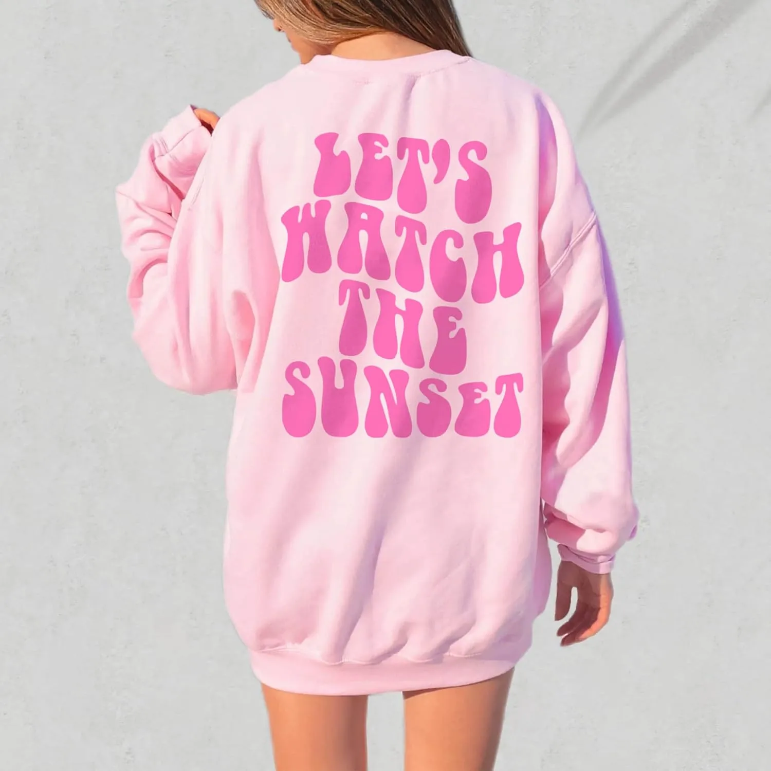 LASFOUR Oversized Trendy Hoodie For Teen Girls, Oversized Sweatshirt, Preppy Sweatshirt, Sweatshirts With Sayings On Back