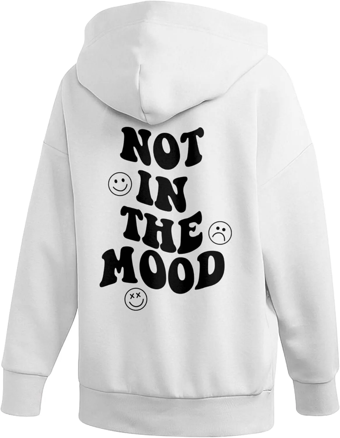 LASFOUR Trendy Oversized Hoodies With Words On Back for Teen Girls, Preppy Sweatshirts, Cute Oversized Shirts for Teen Girls