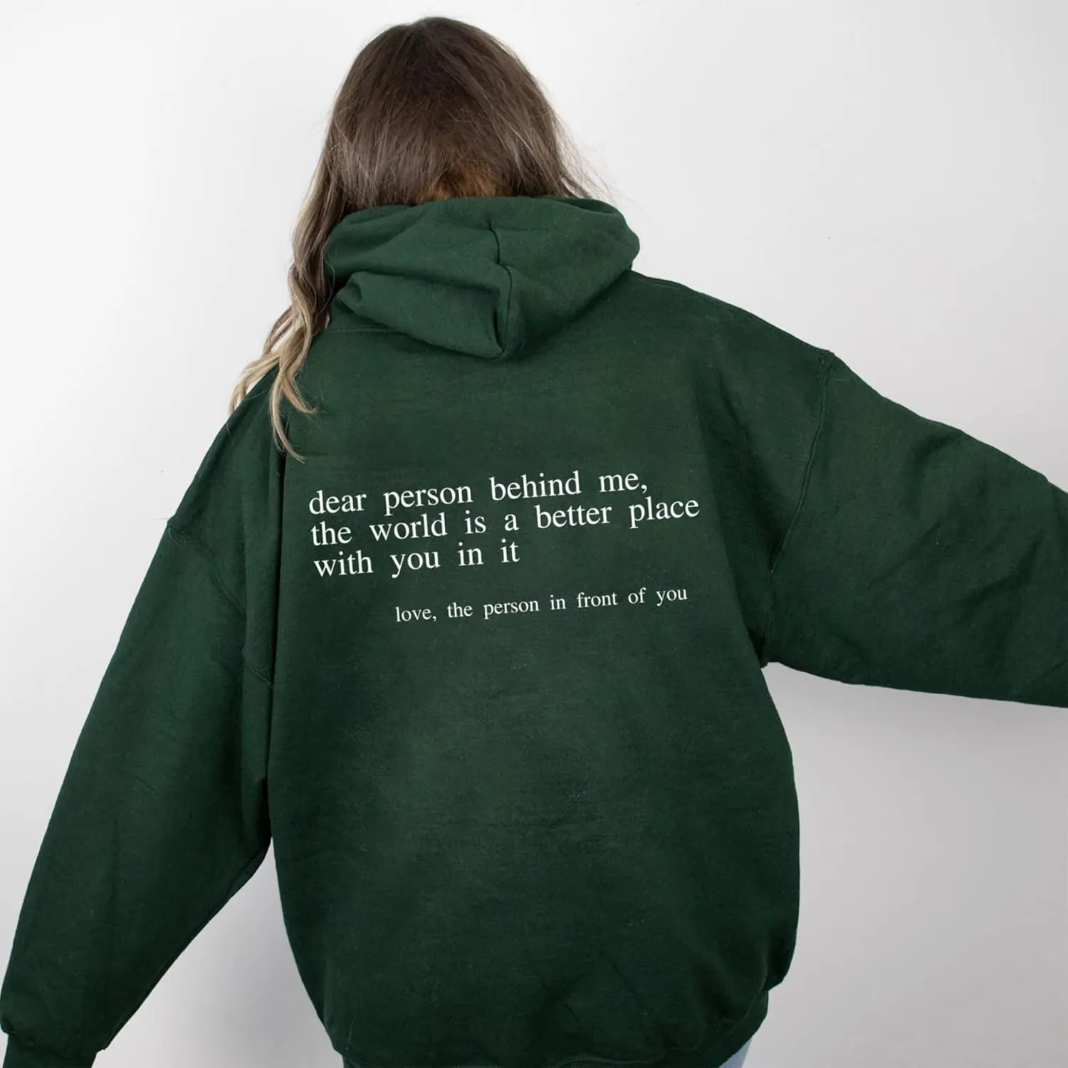 LASFOUR Trendy Oversized Hoodies With Words On Back for Teen Girls, Preppy Sweatshirts, Cute Oversized Shirts for Teen Girls