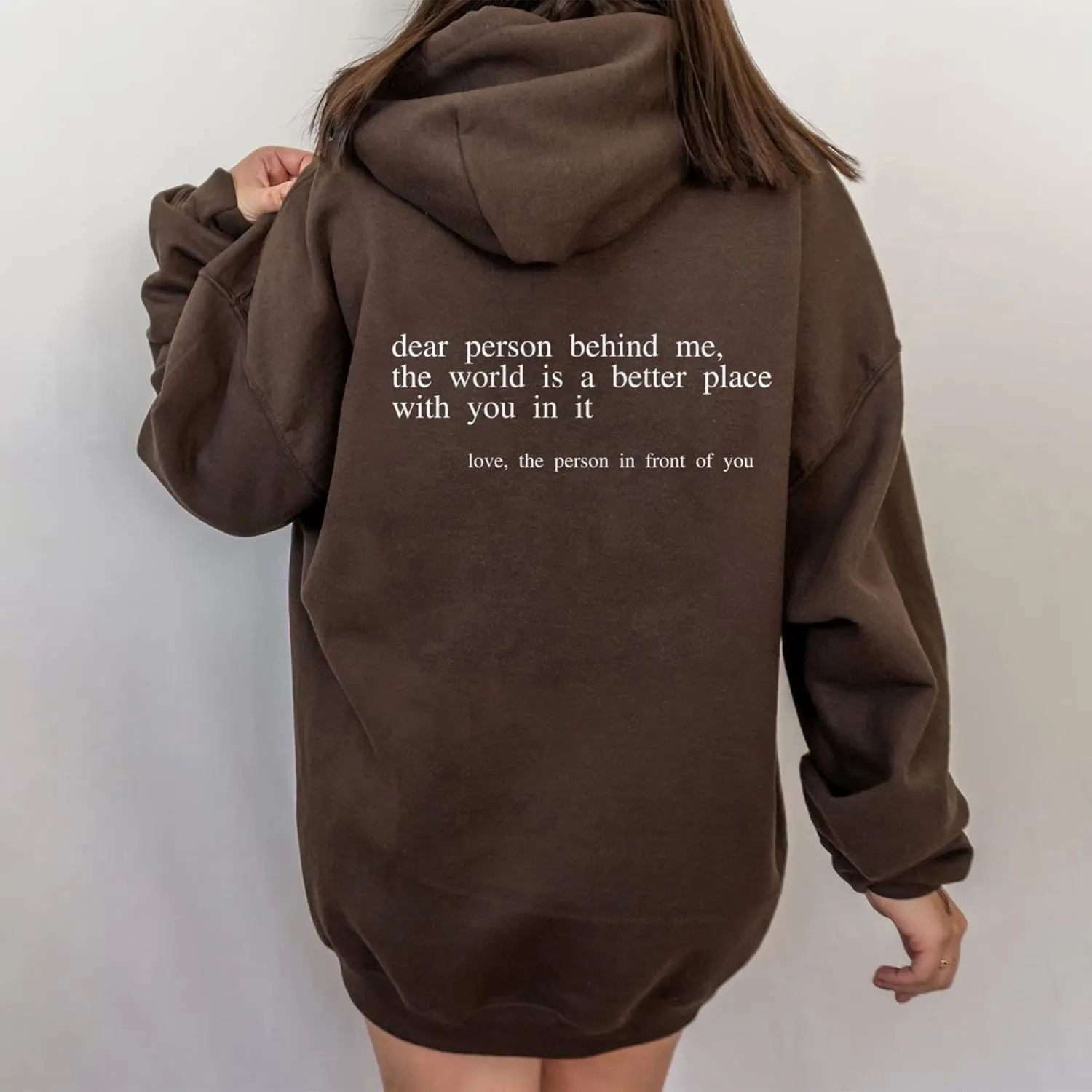 LASFOUR Trendy Oversized Hoodies With Words On Back for Teen Girls, Preppy Sweatshirts, Cute Oversized Shirts for Teen Girls