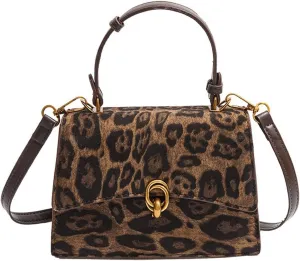 Leopard Purse Cheetah Print Mini Accordion Bag Elegant Crossbody Purse for Girls Prom Wedding