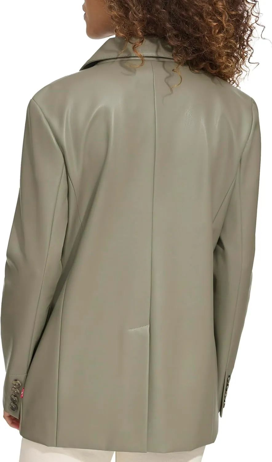 Levi's Women's Faux Leather Single Breasted Blazer