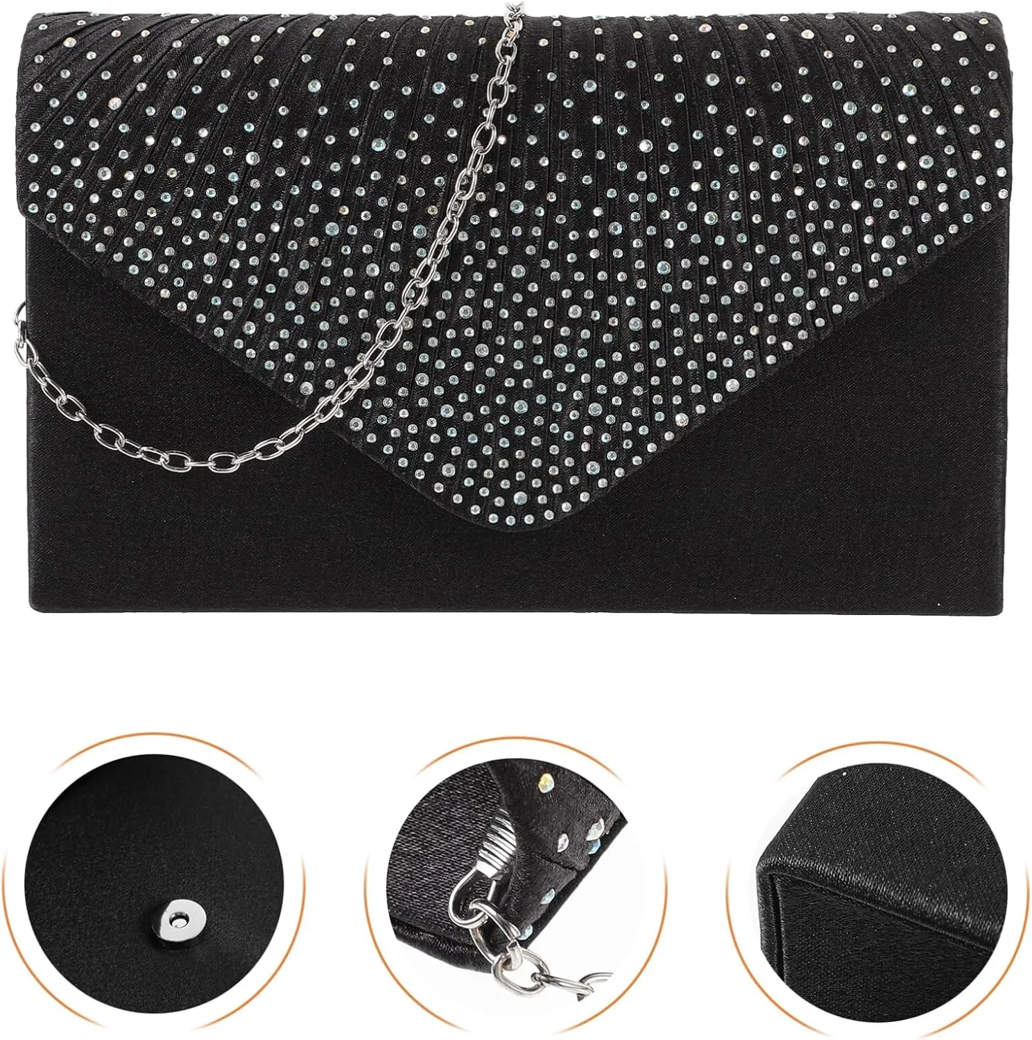 LIFKOME Evening Purse Bridal Purse Women Formal Clutch Bag Women Purse for Formal Occasion