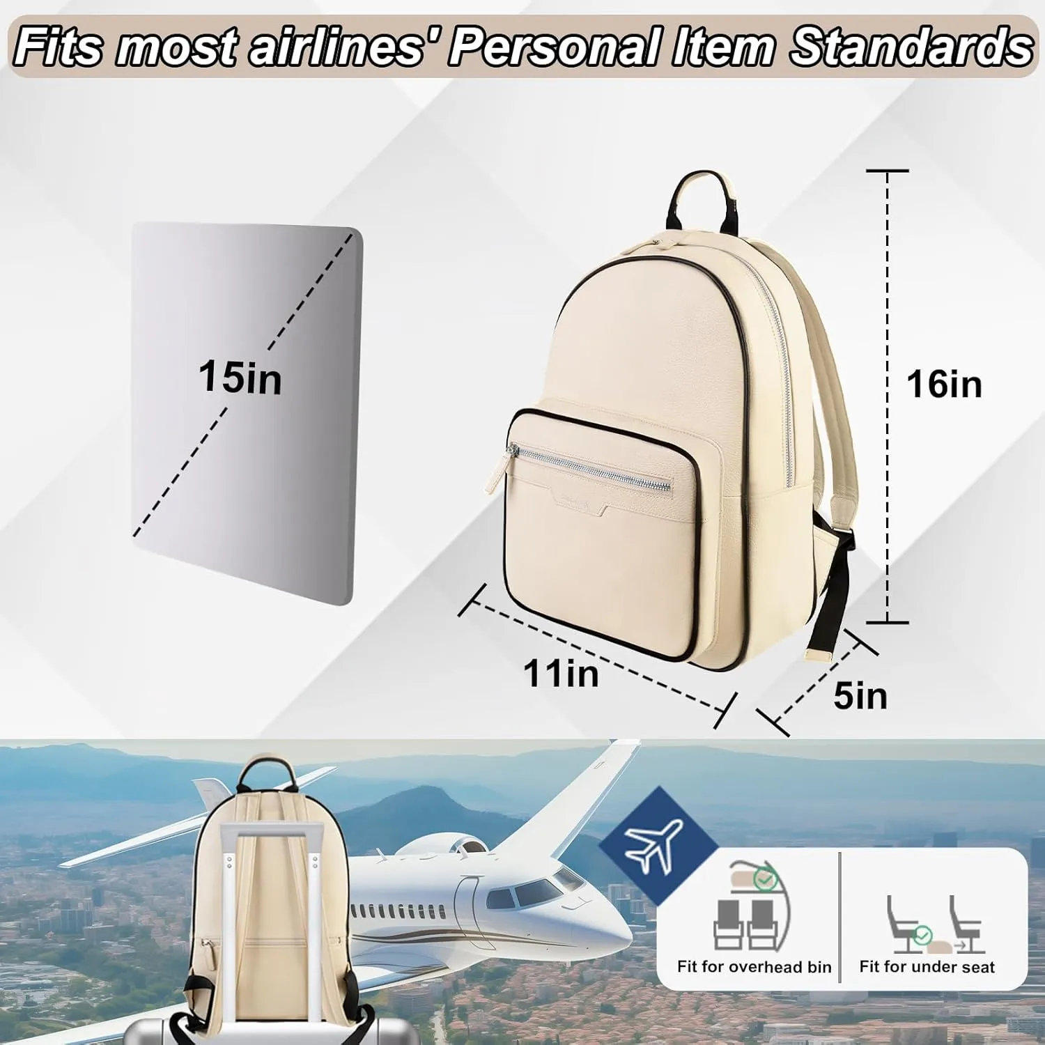 Light ApricotWork Backpack - Designer Travel Laptop Backpack, Casual Daypack for Women, College Backpack for Students & Adults, School Bag,Mochila(light apricot)
