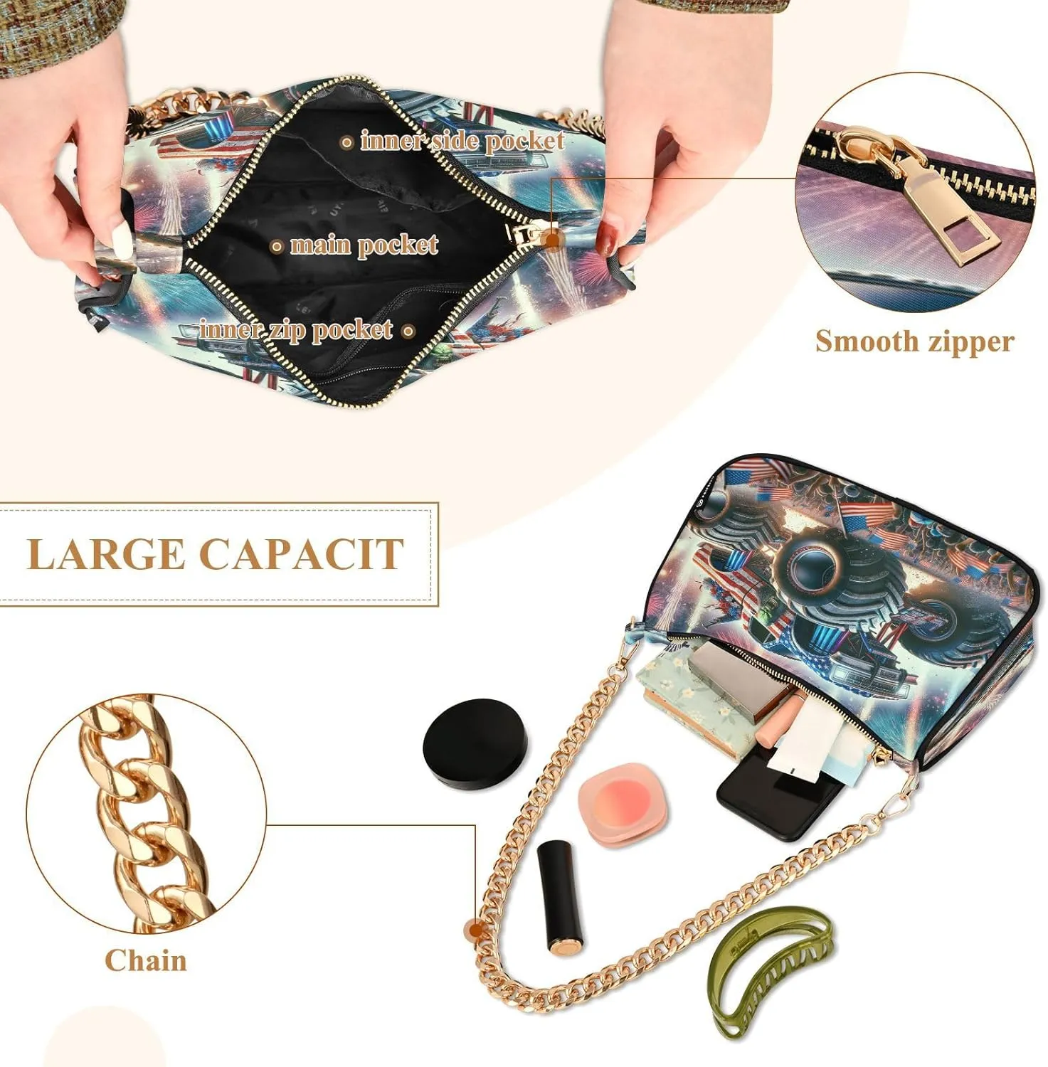 Light Gray Ladies Shoulder Bag, Cute Hand Bag