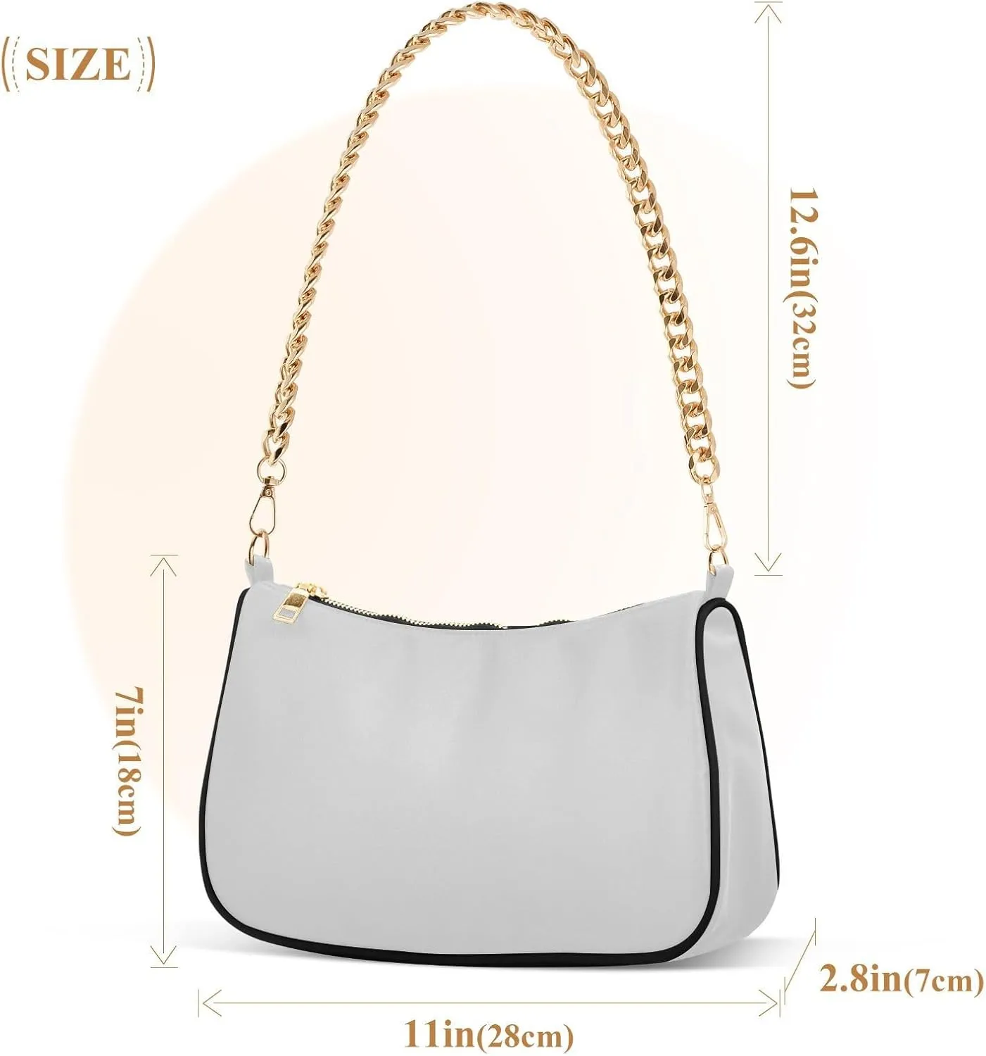 Light Gray Ladies Shoulder Bag, Cute Hand Bag