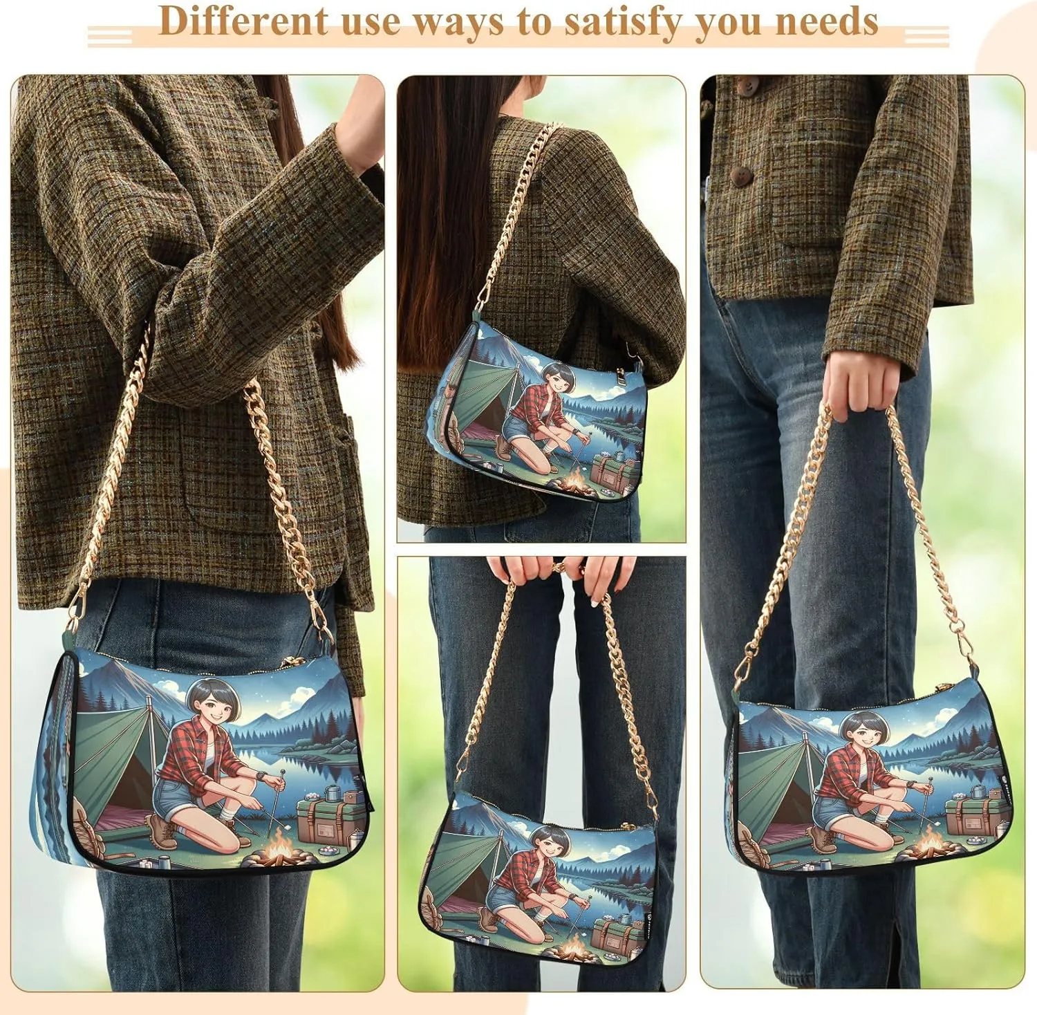 Light Gray Ladies Shoulder Bag, Cute Hand Bag