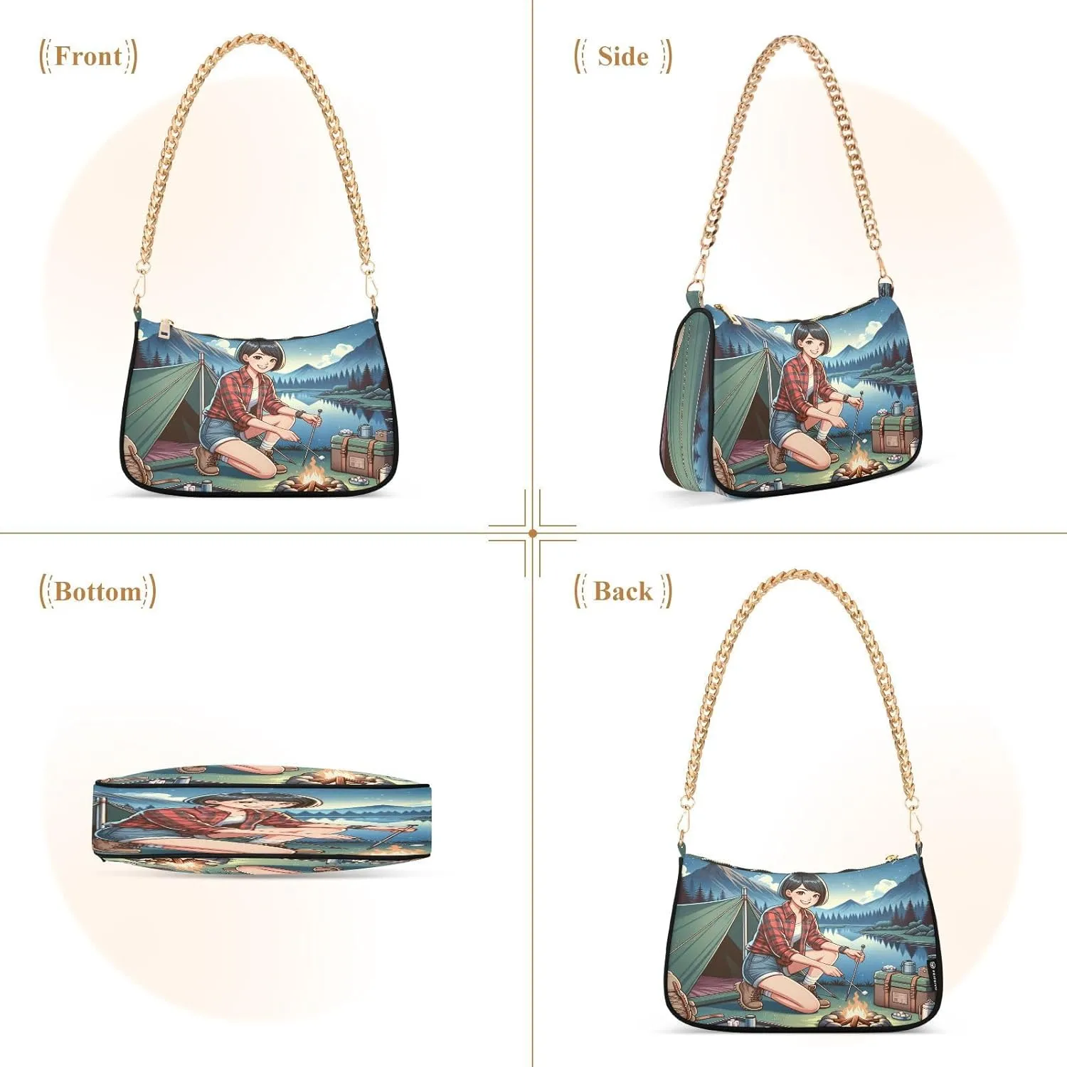 Light Gray Ladies Shoulder Bag, Cute Hand Bag